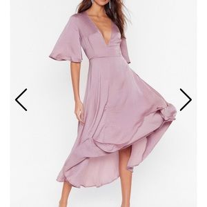 NWT Nasty Gal Give It A Whirl Plunging Dress